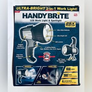 Handy Brite LED Work Light & Spotlight - Black and Silver
